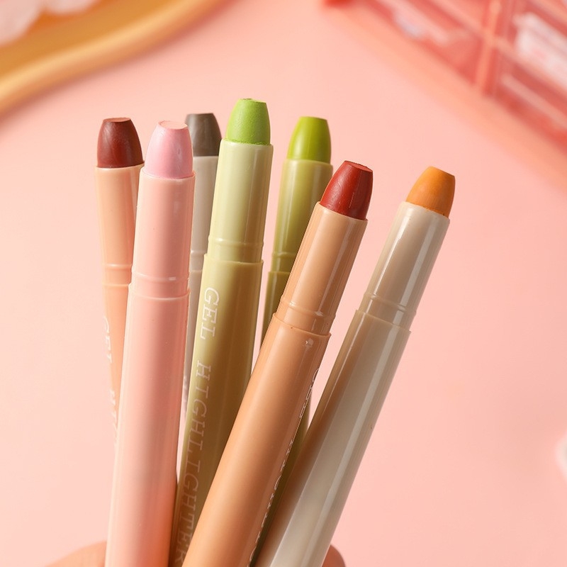 Morandi gel marker za isticanje s okruglom glavom, plastično kućište, paket od 8 kom, mogućnost tiska logotipa