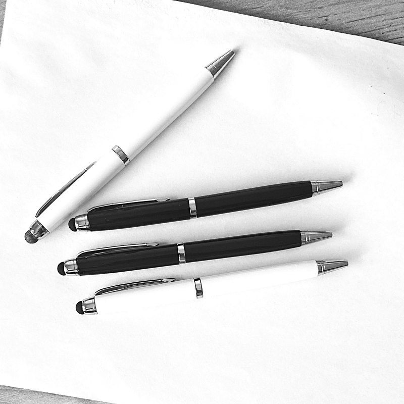 Si ruite Swirl stylus za dodirni zaslon, metalna šipka, 29 g, 2-u-1 kapacitivna glava