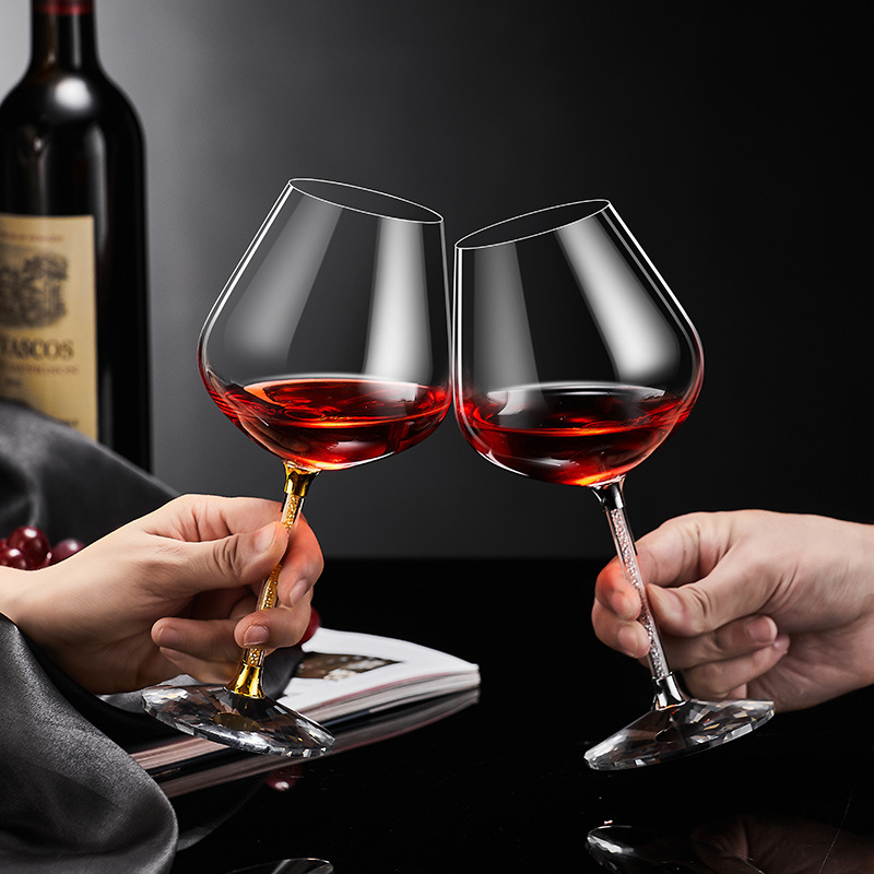 Set čaša za crveno vino u kutiji poklona, kristalne velike visoke čaše za kućnu uporabu