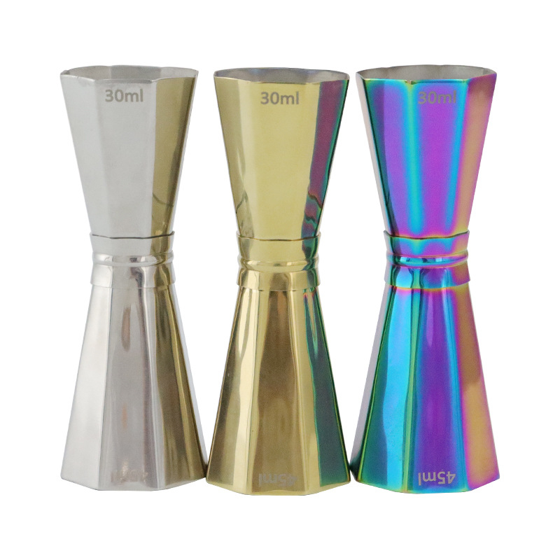 Džiger za koktele od nehrđajućeg čelika, kapacitet 30/45 ml, moderni minimalistički stil, težina 70 g, Nobson marka