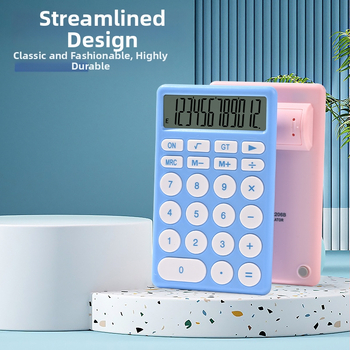 Aritmetikai számológép – YGANO 2206, műanyag ház, 12 jegyű kijelző, száraz elemről működik