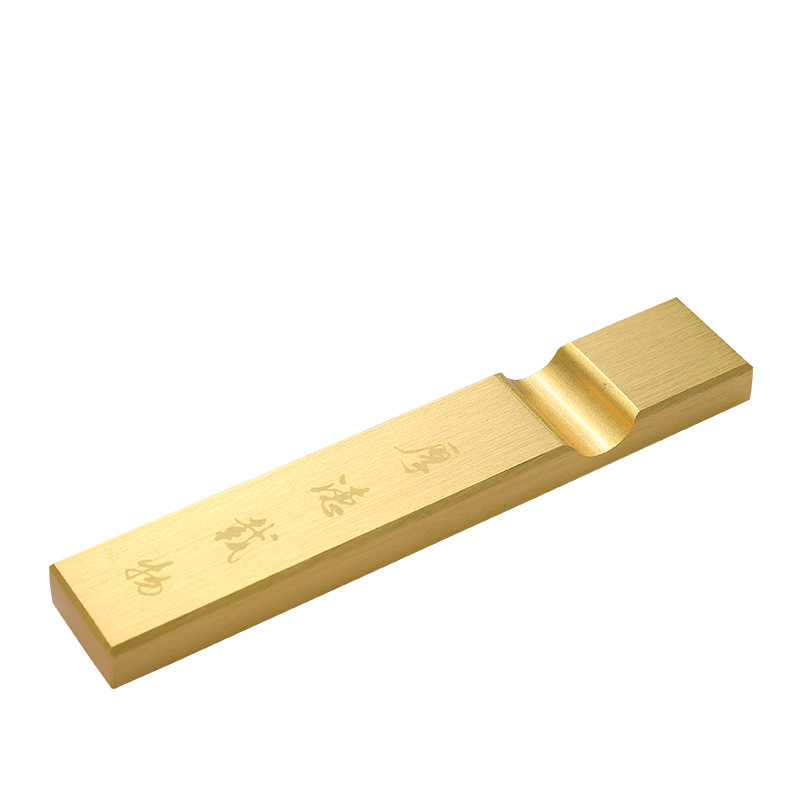 Месингов държач за писалка и правило за калиграфия, дизайн Четирите съкровища на учението, двойен тежител за хартия, модел Bj-2012, гравиране Jianjie, възможност за печат на лого