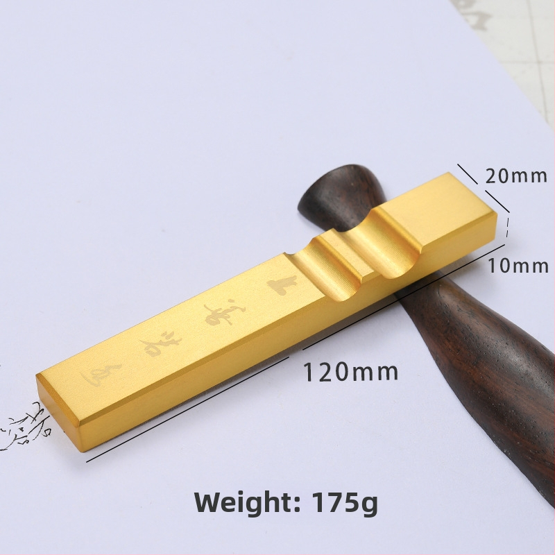 Meďový držiak na pero a pravítko pre kaligrafiu, dizajn Štyri poklady štúdia, dvojitá váha papiera, model Bj-2012, gravírovanie Jianjie, možnosť tlače loga
