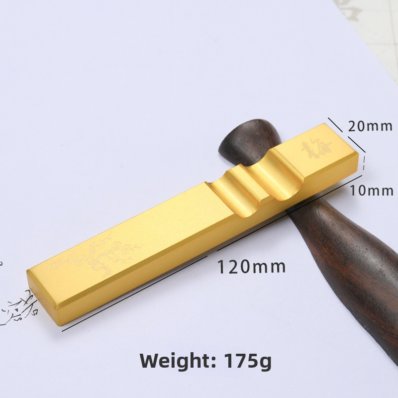 Meďový držiak na pero a pravítko pre kaligrafiu, dizajn Štyri poklady štúdia, dvojitá váha papiera, model Bj-2012, gravírovanie Jianjie, možnosť tlače loga