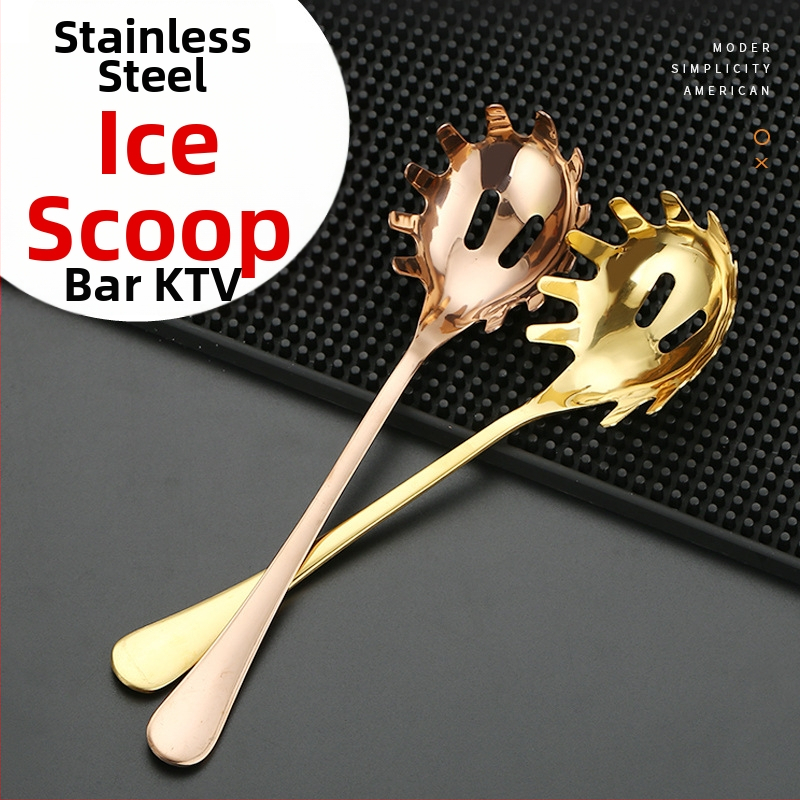 Kbelík na ľad pre bar so sitom na ľad a súpravou lyžíc na ľad (kocky a gule ľadu)