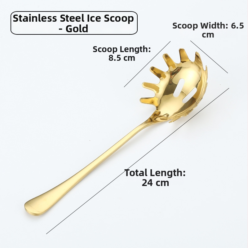 Kbelík na ľad pre bar so sitom na ľad a súpravou lyžíc na ľad (kocky a gule ľadu)