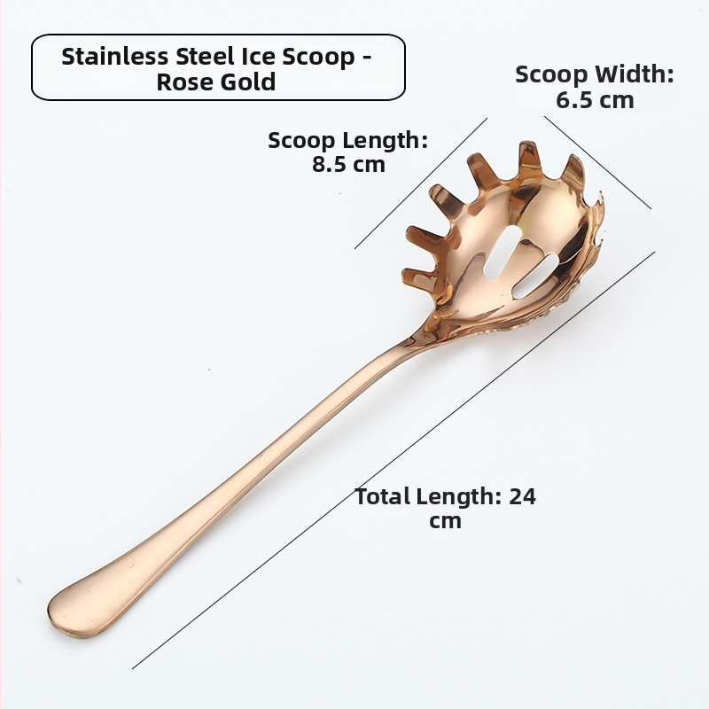 Kbelík na ľad pre bar so sitom na ľad a súpravou lyžíc na ľad (kocky a gule ľadu)