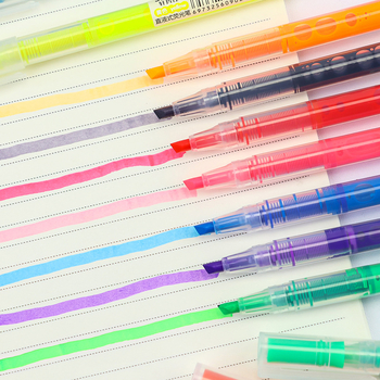 Tekući marker za učenike, plastično kućište, nagnut vrh, velik kapacitet, pakirano u kutiju