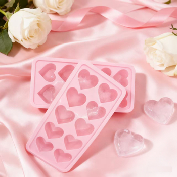 Szilikon szív alakú jégkészlet 10 üreggel, gyorsfagyasztás, könnyű kiemelés