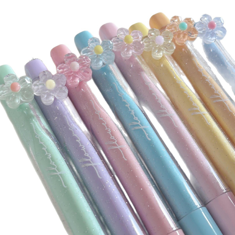 HP7661AB Fluoreszcens toll és glitter marker – virágillat, 4 darabos készlet, dobozos csomagolás, egyoldalas, nem törölhető