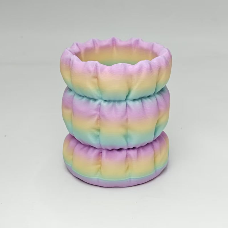 Marshmallow tolltartó az asztalra, PLA anyag, kör alakú, testreszabható, ajándékhoz ideális