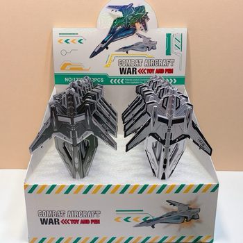 Stealth Fighter világító gél tollal – repülőgép modell, műanyag tokozás, tűhegyes vég, dobozos csomagolás, gyermekeknek és diákoknak