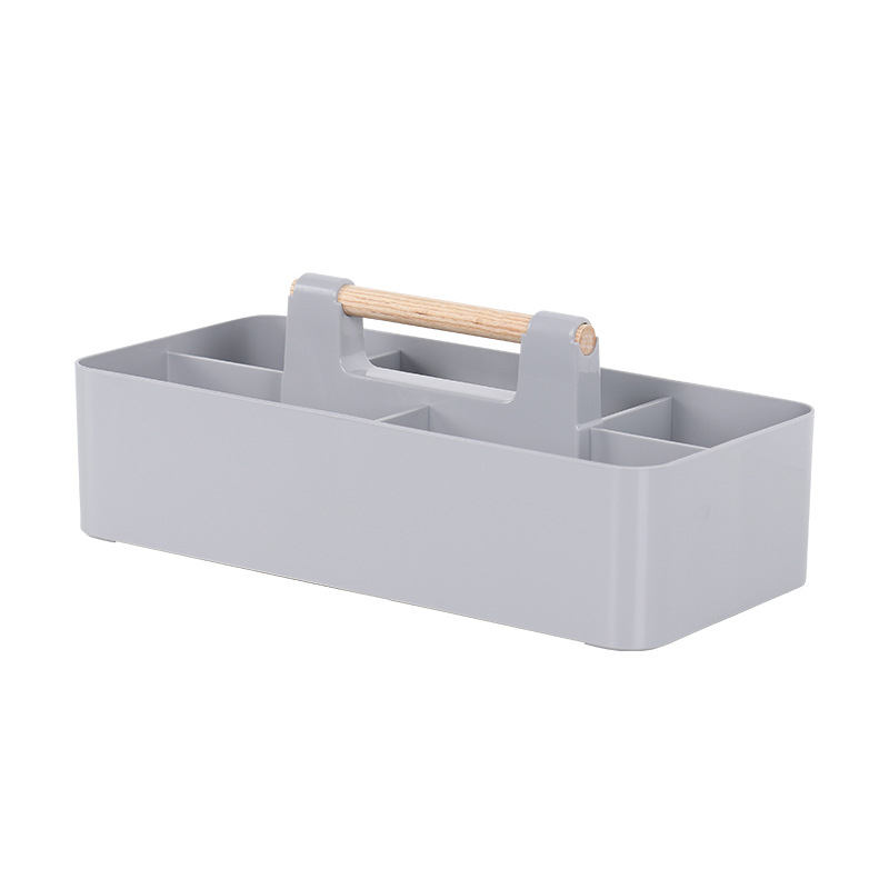 Kutija za pohranu na radnom stolu - PP plastika, model 8963, kapacitet 2 L, moderan minimalistički dizajn, za organiziranje kozmetike.