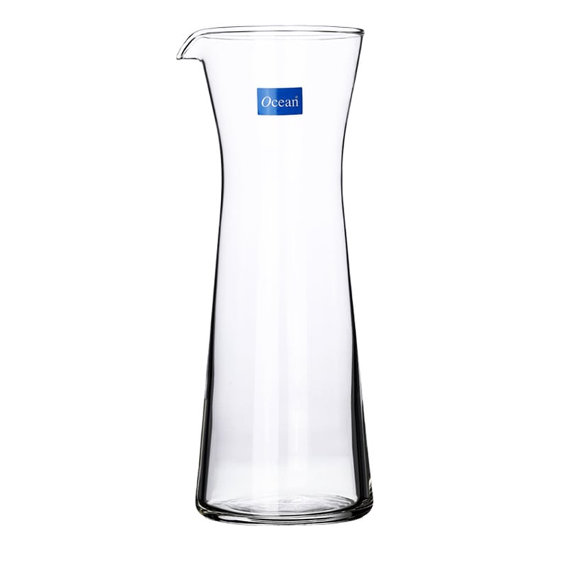 Üveg boröntő kifolyóval, modern és egyszerű stílus, logóval, borhoz tartozó eszközök