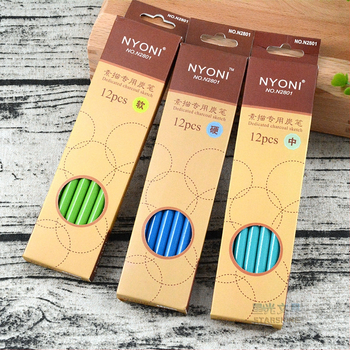 Nioni N2801 Fa többfejű rajzoló ceruza — lágy/közepes/kemény grafit, törésálló, hossz ~17,5 cm