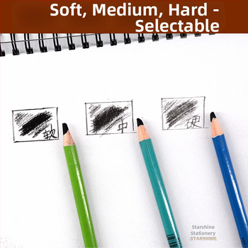 Nioni N2801 Fa többfejű rajzoló ceruza — lágy/közepes/kemény grafit, törésálló, hossz ~17,5 cm