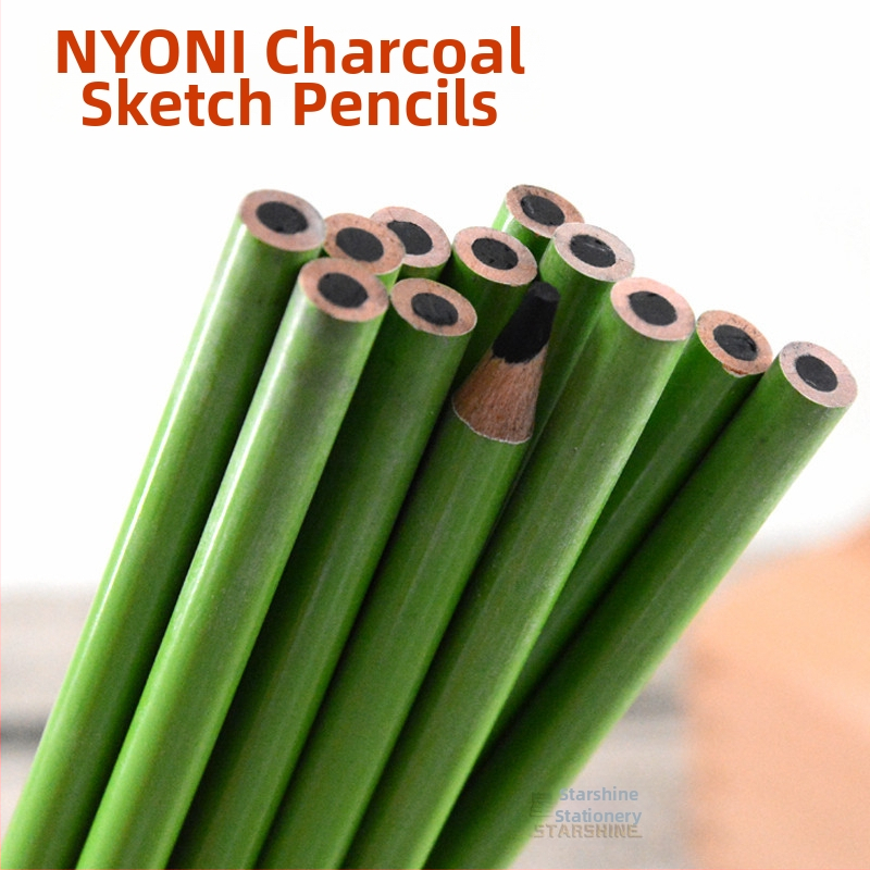 Nioni N2801 Fa többfejű rajzoló ceruza — lágy/közepes/kemény grafit, törésálló, hossz ~17,5 cm