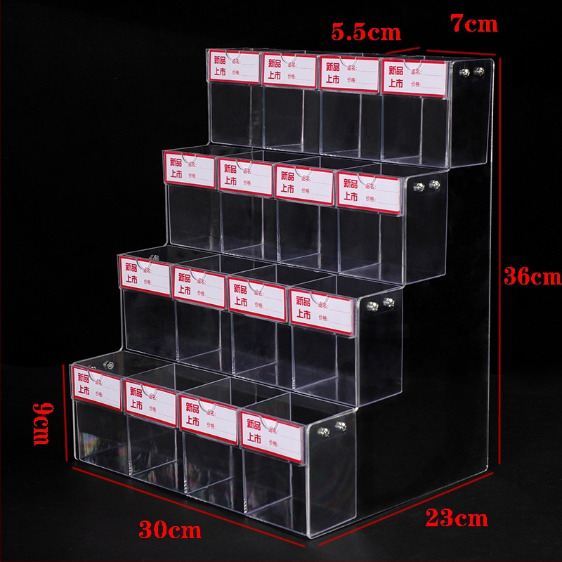 Držiak na pero z organického skla, model 02, konfigurácie 4 priehradky / 8 priehradok / 12 priehradok