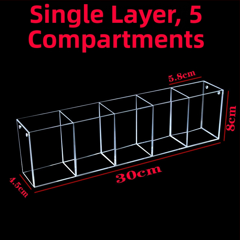 Držiak na pero z organického skla, model 02, konfigurácie 4 priehradky / 8 priehradok / 12 priehradok