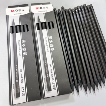 M&G 308F6/308F7 Drvena šestostruka olovka za učenike osnovne škole, 2B/HB, s kožnim vrhom