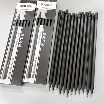 M&G 308F6/308F7 Drvena šestostruka olovka za učenike osnovne škole, 2B/HB, s kožnim vrhom