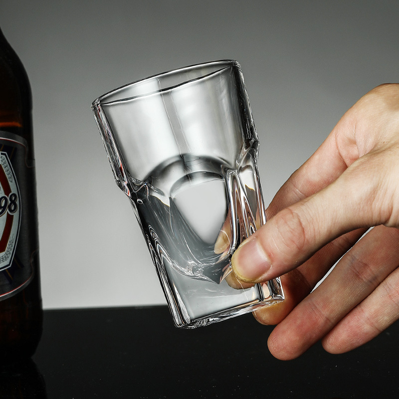 Pivska čaša s osmerokutnim dizajnom, staklo, kapacitet 201–300 ml, pakiranje u setu, tisklogotipa dostupno