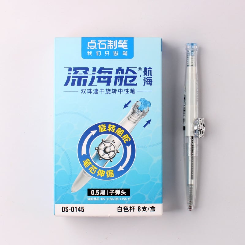 Dian Shi golyós roller toll Bullet tip, kettős forgó mechanizmus, gyorsan száradó tinta, műanyag burkolat, fém hegy