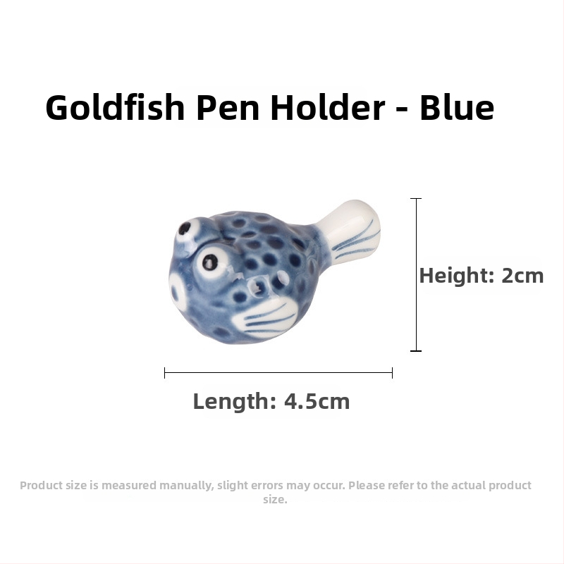 Keramický stojan na štetce s motívmi zvierat pre kaligrafiu, model KTBG-07