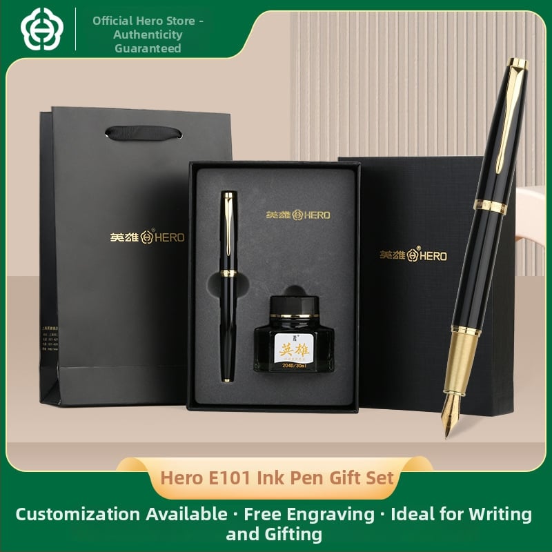 E101 íridium tollheggyel, fém tokkal – forgó tintaellátó rendszer, ajándék dobozos készlet, egy darab modell