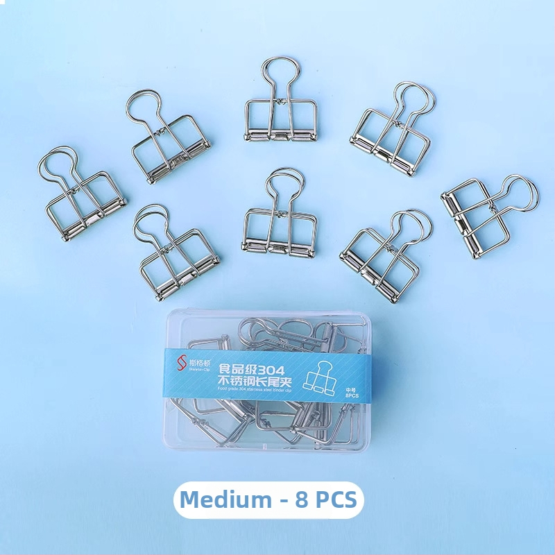 Skeleton Klip a mappa – rozsdamentes acél, üreges kivágású swallowtail dizájn, 304 élelmiszer-minőség