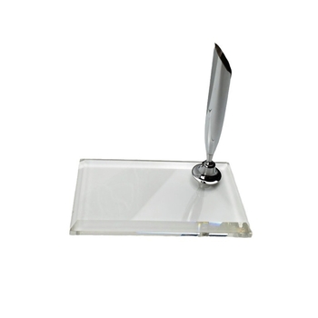 Акрилен въртящ се държач за писалка с кристална основа, европейски ретро стил за перо за мастило