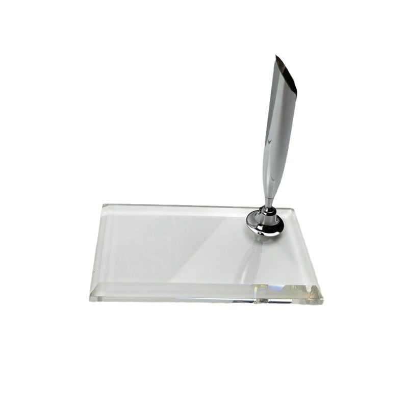Акрилен въртящ се държач за писалка с кристална основа, европейски ретро стил за перо за мастило