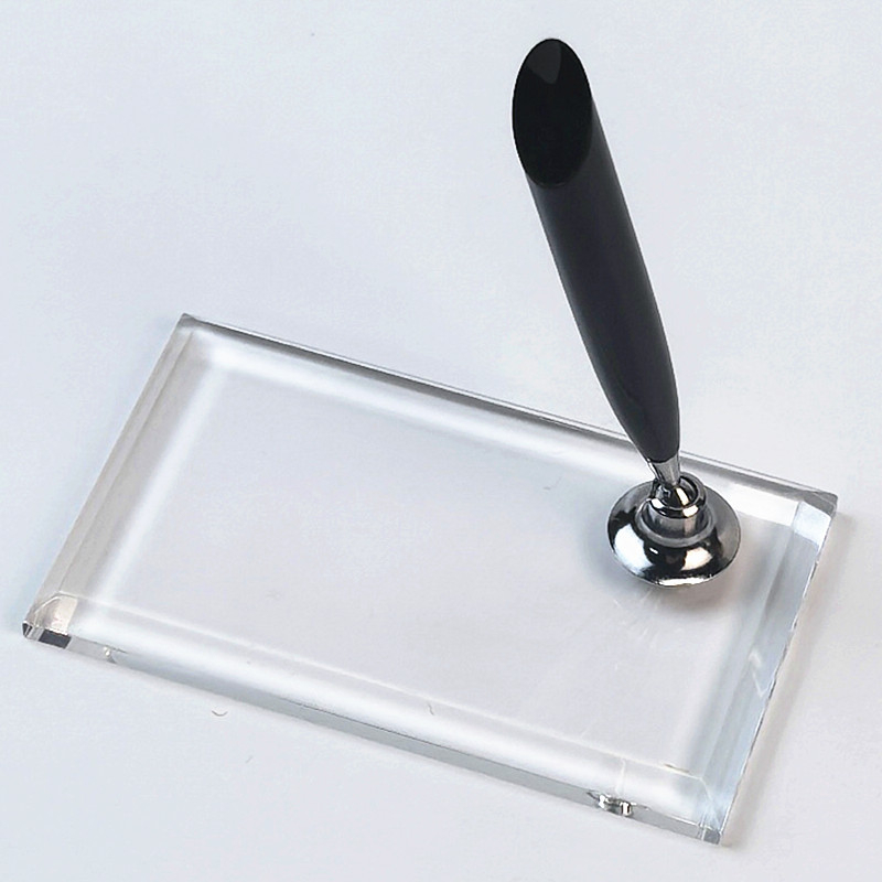 Акрилен въртящ се държач за писалка с кристална основа, европейски ретро стил за перо за мастило