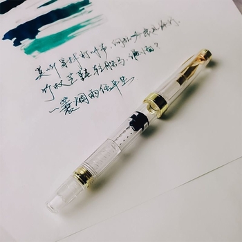 Thinking Picture Átlátszó töltőtoll irídium hegyeivel, forgó tintaellátó rendszerrel, nagy kapacitású tintatartály (modell G-00608113)