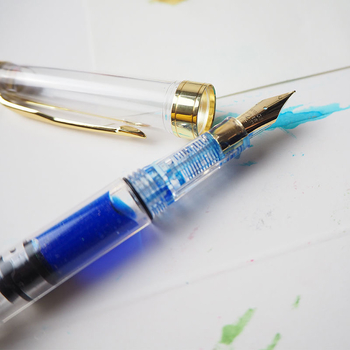 Thinking Picture Átlátszó töltőtoll irídium hegyeivel, forgó tintaellátó rendszerrel, nagy kapacitású tintatartály (modell G-00608113)