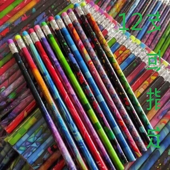 Grebalj olovka s slatkom karikaturom glavom, drveno kućište, model LX-33, 10 kom. u kutiji, marka Big mouth