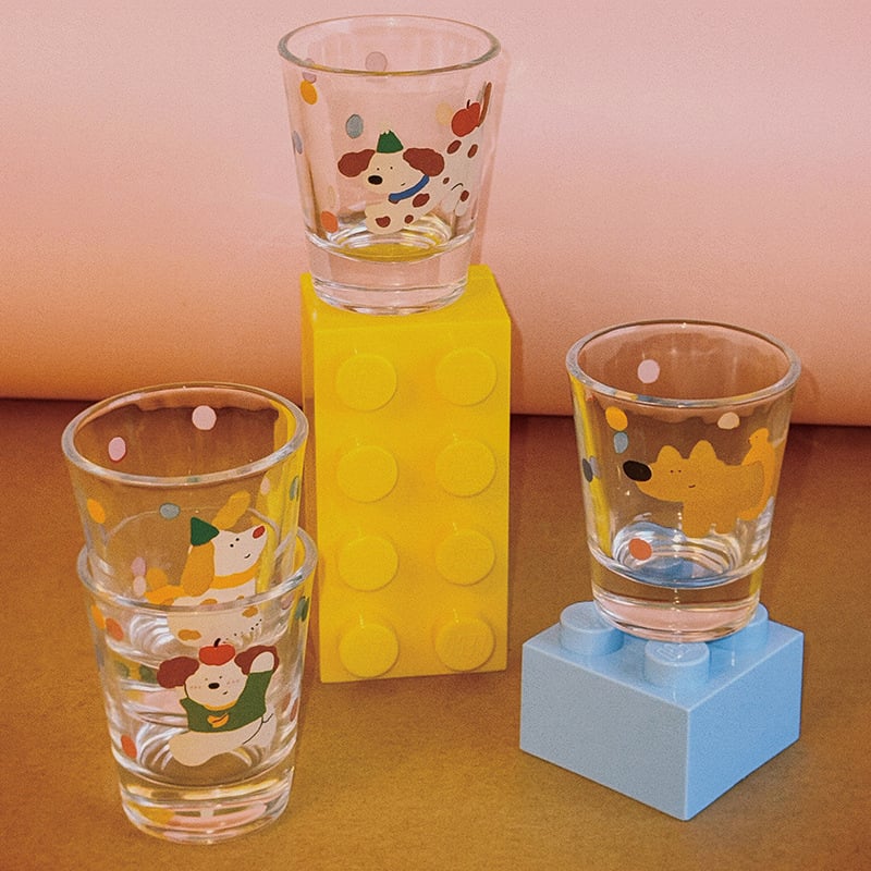 Set čaša za soju, 4 komada, staklo, kapacitet 1–100 ml, sladak stil, mogućnost tiska logotipa