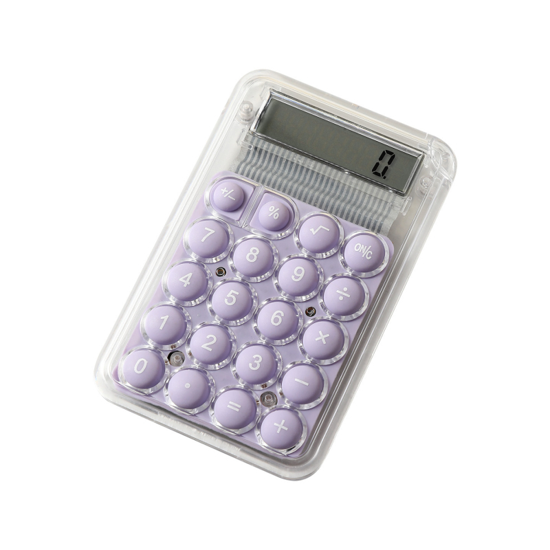 Calculator de buzunar aritmetik, afișaj de 8 cifre, carcasă din plastic, model Jx0099, baterie cu buton