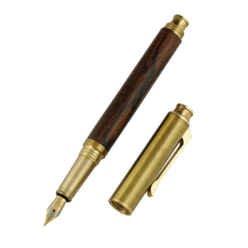 Félfém kalligráfia toll fa tokban, fém tollheggyel, rotációs tintaellátó rendszerrel, modell SY-453, márka Biaofengtang