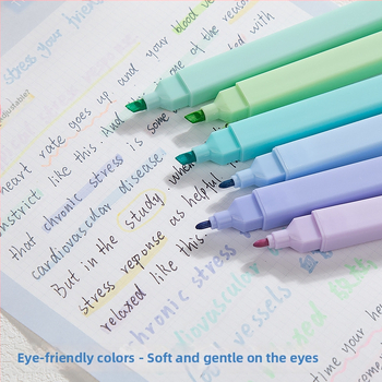 Kétfejű kiemelő toll, puha heg, műanyag ház, ferde fej, nem törölhető