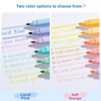 Kétfejű kiemelő toll, puha heg, műanyag ház, ferde fej, nem törölhető