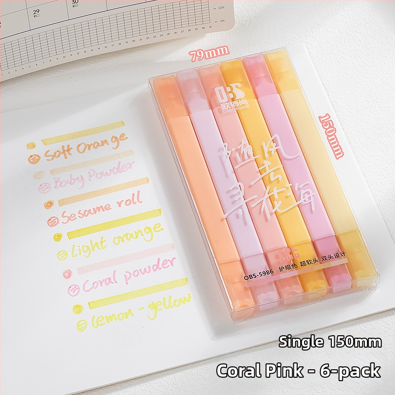 Kétfejű kiemelő toll, puha heg, műanyag ház, ferde fej, nem törölhető