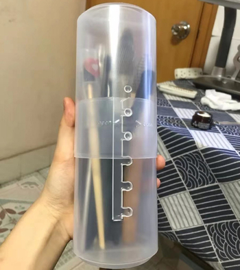 Plastična kutija za pohranu četkica za šminku s poklopcem, izvlačna, otporna na prašinu, 18 L kapacitet
