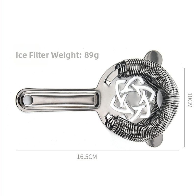 Filter na ľad z nerezu pre koktaily – profesionálny barový filter s sieťkou na miešanie