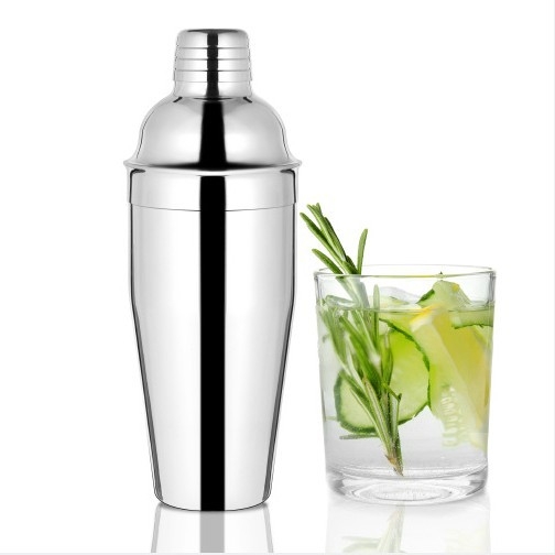 6 részes rozsdamentes acél bartender eszköz készlet – nordic stílusú bárfelszerelés shakerrel és koktél eszközökkel, logó nyomtatás elérhető