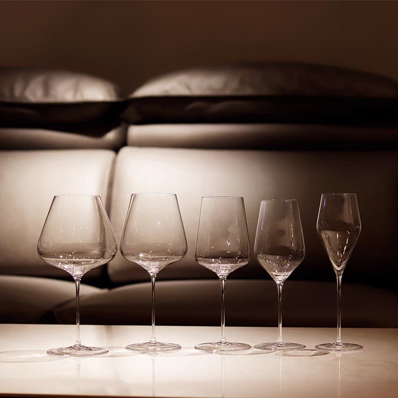 JMN kristalna čaša za crveno vino, ručno izrađena, ultra-tanka, elegantan stil laganog luksuza
