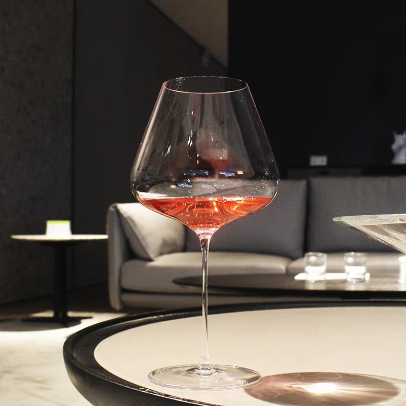 JMN kristalna čaša za crveno vino, ručno izrađena, ultra-tanka, elegantan stil laganog luksuza