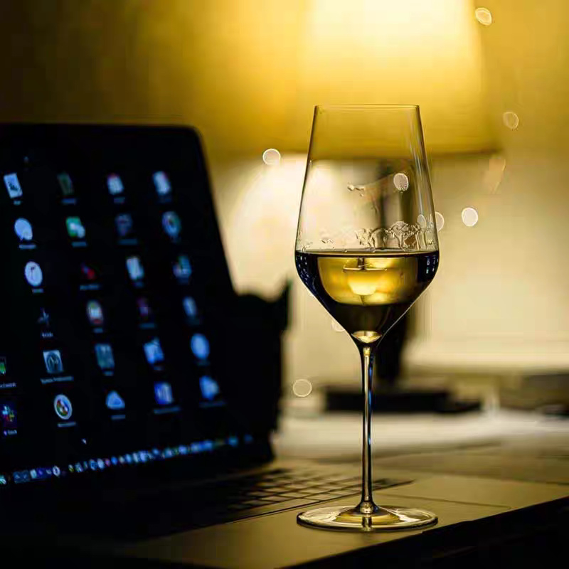 JMN kristalna čaša za crveno vino, ručno izrađena, ultra-tanka, elegantan stil laganog luksuza