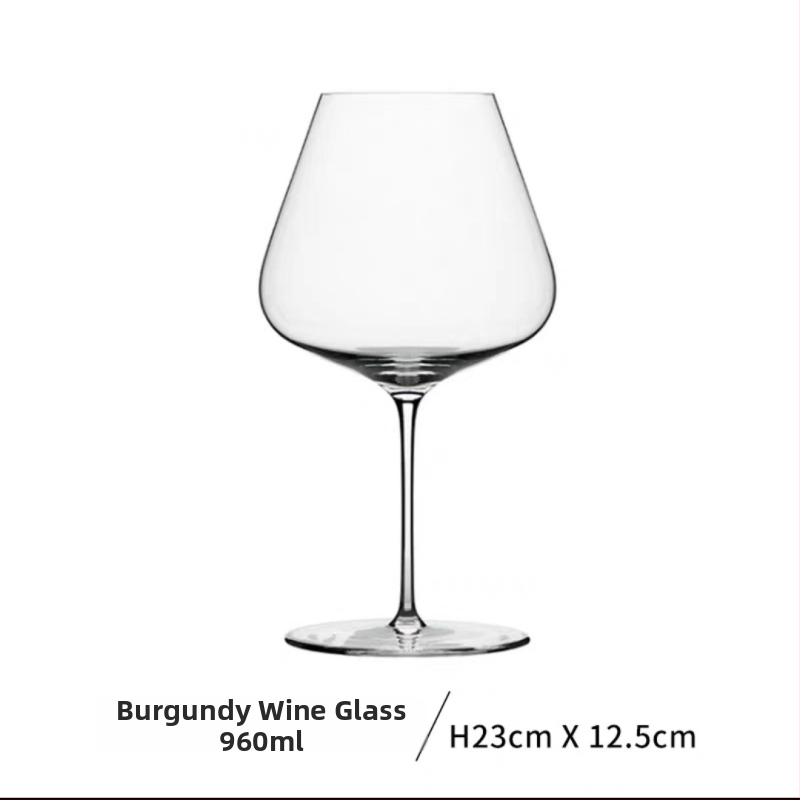 JMN kristalna čaša za crveno vino, ručno izrađena, ultra-tanka, elegantan stil laganog luksuza