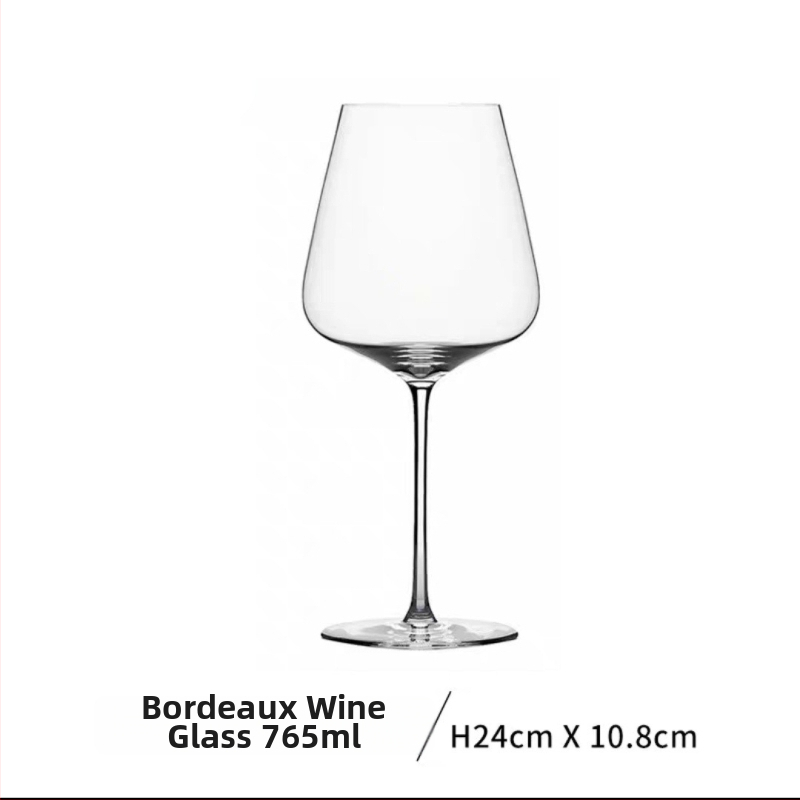 JMN kristalna čaša za crveno vino, ručno izrađena, ultra-tanka, elegantan stil laganog luksuza
